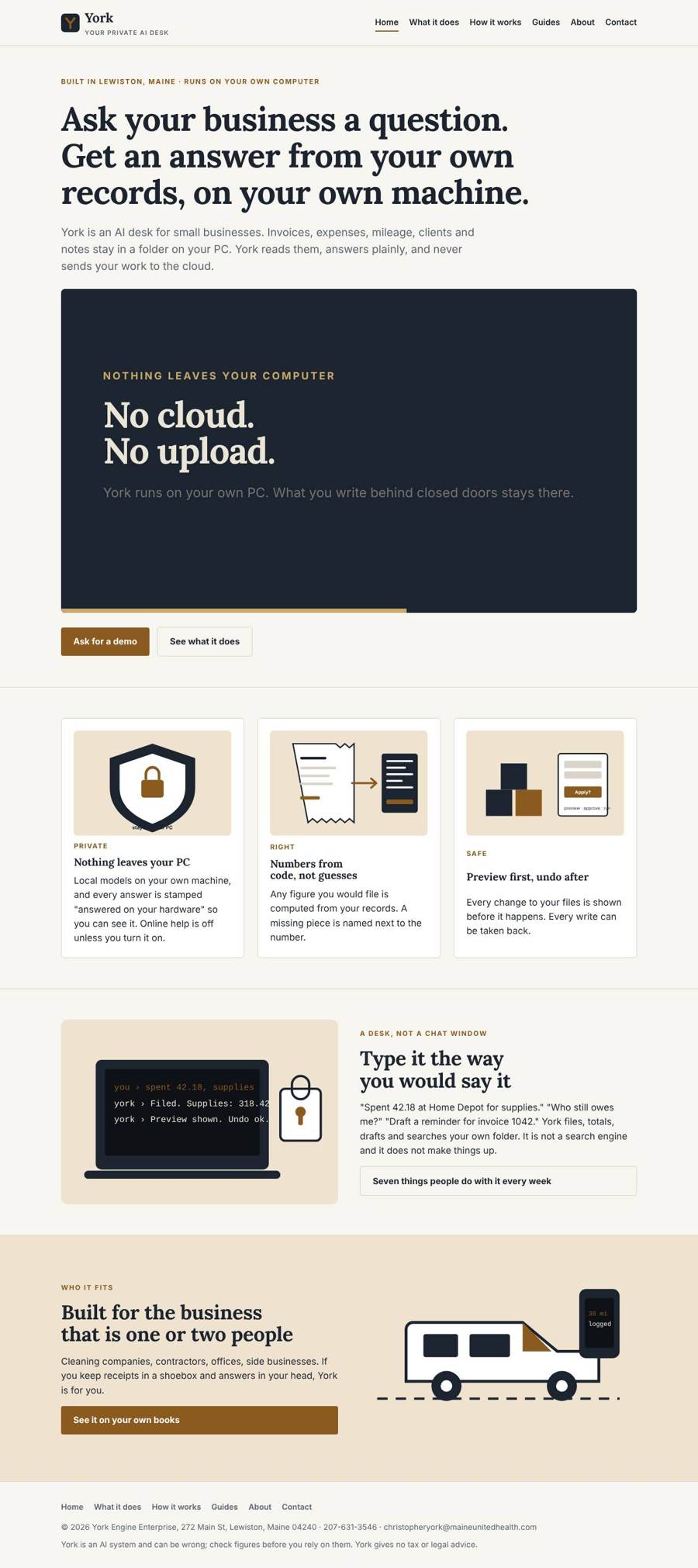 York Desk home page